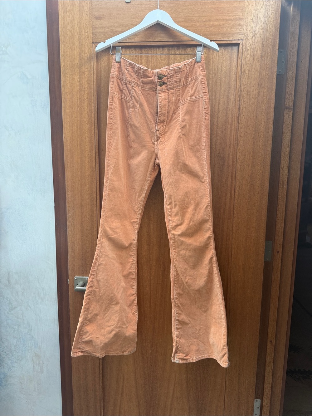 Free People High-Waist Flared Corduroys
